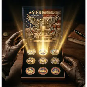 America 250th Anniversary Commemorative Coin Set - A Tribute to History & Freedom  Fashion Accessory Sets