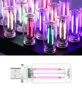 Car USB Night Light Touch Dimmable LED Filament Lamp Portable Plug-and-Play for Cozy Atmosphere in Cars & Bedrooms