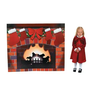 44" Fireplace Cardboard Cutout Stand-Up