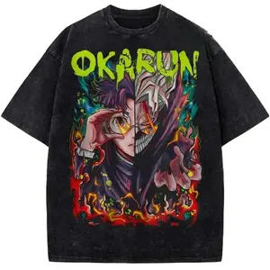 valentine shirts Funny Animen Dandadan Print T-shirts Men Women Washed Vintage Tees Hip Hop 3Fashion Oversized Street Short Sleeve Harajuku Tops