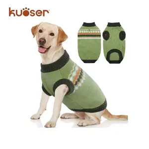 Kuoser Dog Sweater, Dog Sweaters, Boy Girl Dog Christmas Sweater, Pet Sweatshirt Outfits for Male Female Dogs, Warm Big Dog Pullover Knitwear Clothes for Fall Winter