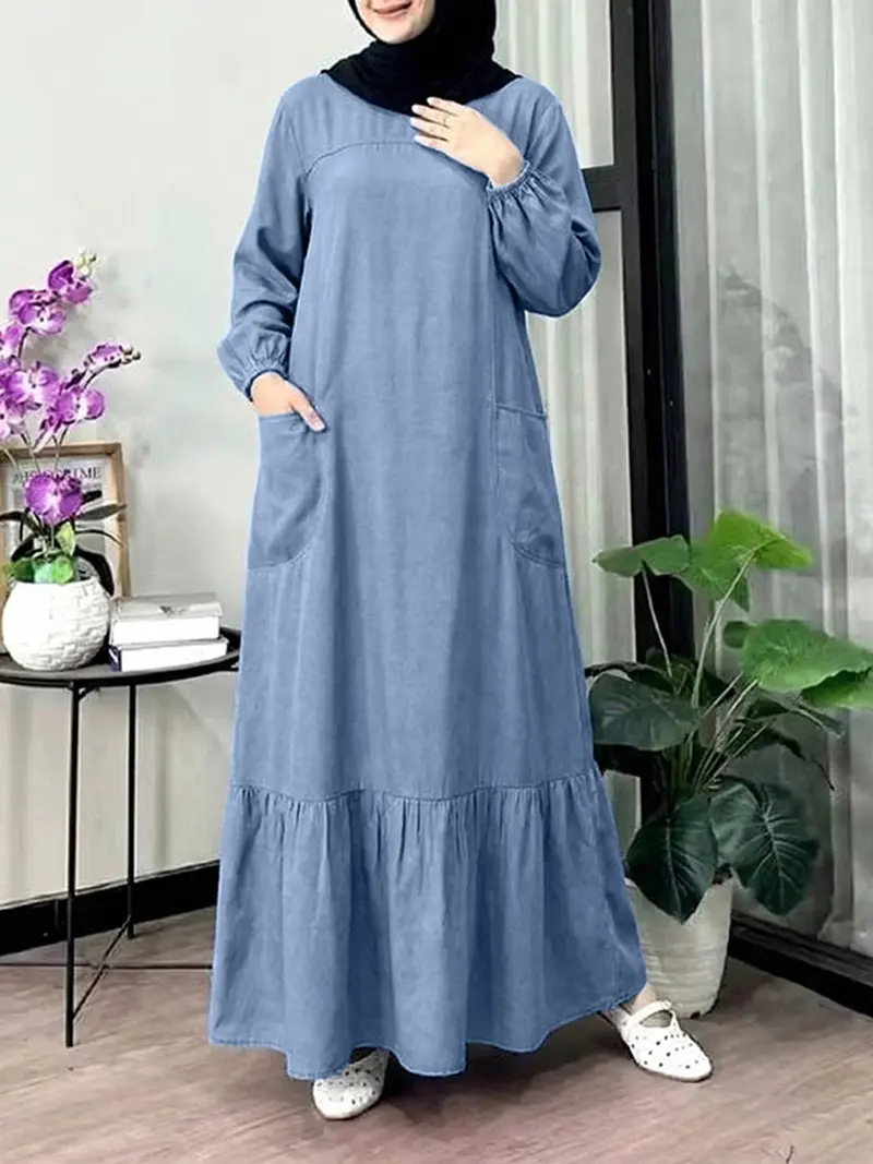 chinese dress ladies Long Sleeve Criss Cross Maxi Dress main image 0