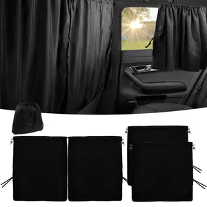 Car Side Window Cover, 1 Set Car Side Window Privacy Curtain, Sun Shade for Wide Sedan, Travel and Camping Accessories for Nap and Sleeping, Car Window Shades
