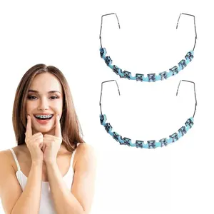 2-Pack Clip-On Fake Braces, Halloween Costume Accessory, Quick Orthodontic Look, Role-Playing Props, Party Wear, Easy to Use
