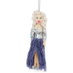 Silk Road Bazaar-Dolly Parton Ornament, The Historical Ornament Collection, 6.5 inch