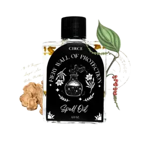 Fiery wall Protection Spell Oil 1/2 oz - Psychic Defense, Negative Energy Shield, Conjure Oil for Spiritual Protection, Healthcare, Health