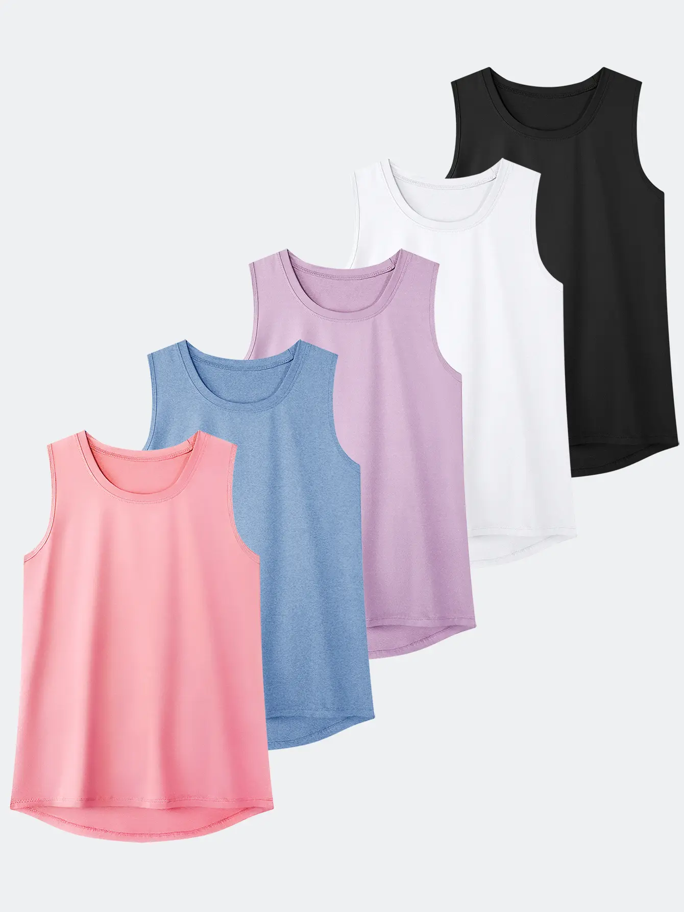5 Packs Workout Tank Tops For Women Sleeveless Athletic Yoga Gym Tank Tops Quick Dry Loose Fit Sports Shirts,travel essentials,camping essentials