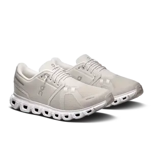 On Running Cloud 6 Women's Shoes - Pearl | White