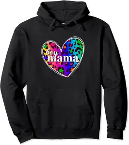 Boy Mama Leopard Tie Dye Boy Mom Mother's Day Mom Life Pullover Hoodie - 22B0BYDW3NWP
