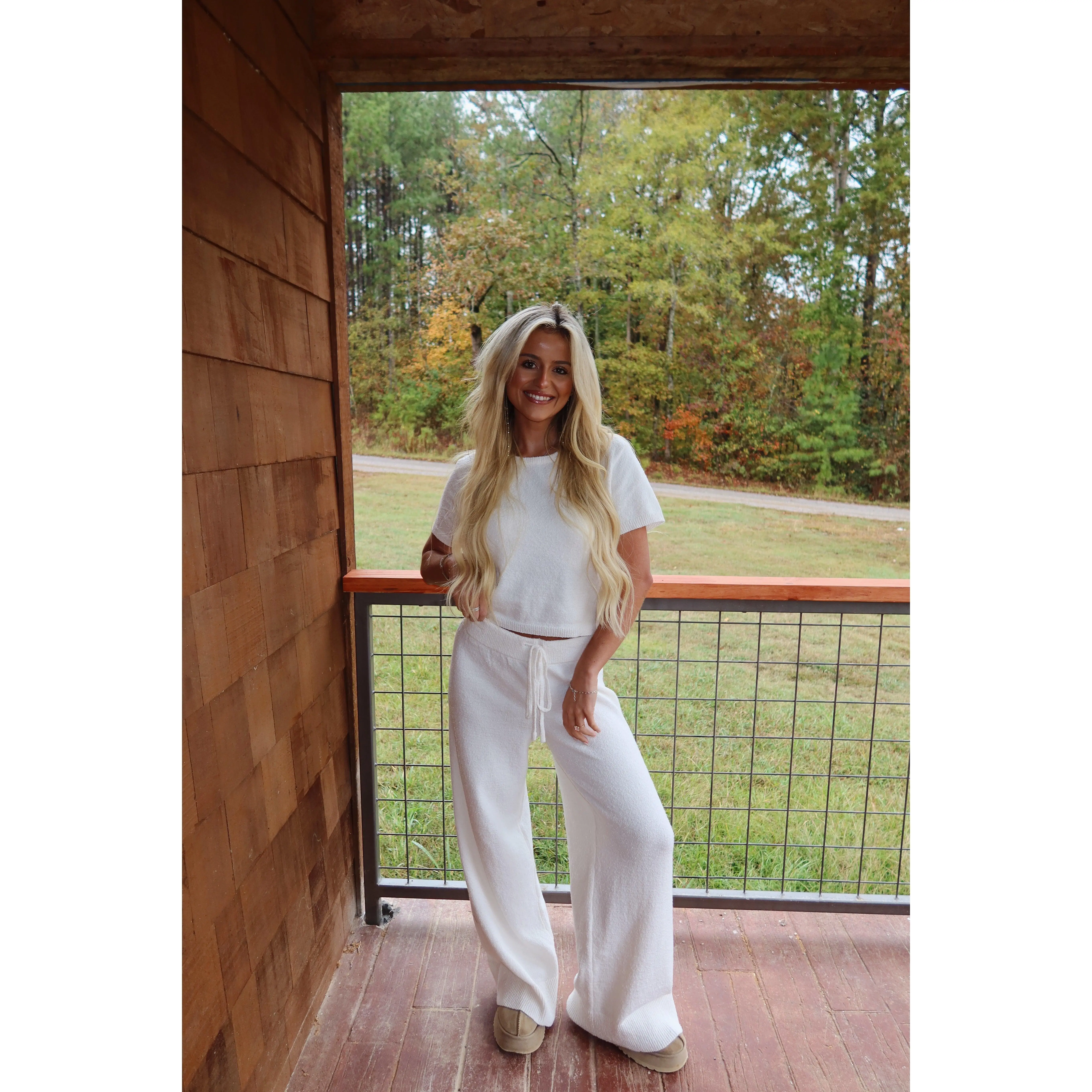 トップス Mou loose knit set up color ivory Easy Morning Set (IVORY) - TikTok Shop