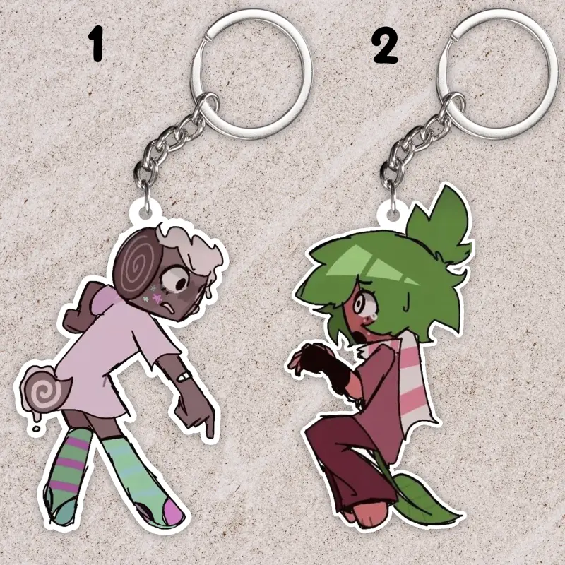 Dandy's world keychain: Sprout and Cosmo, Sproutdandysworld, Cosmodandysworld