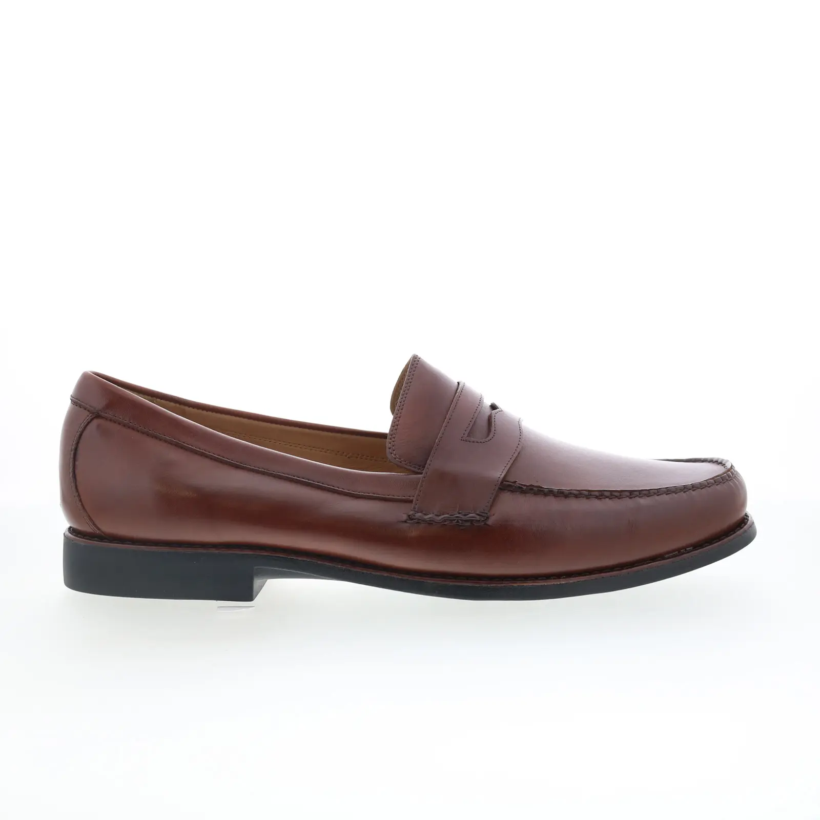 Johnston & Murphy 20-7796 Mens Brown Leather Loafers & Slip Ons Penny Shoes