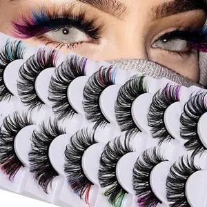 3D Fake DD Curly Fluffy Eyelashes, 7 Pairs Eyelash Extensions, Self Grafting Curl Eyelashes, Eye Makeup Products for Women & Girls
