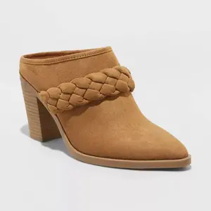Women's Avis Heels - Universal Thread Cognac 7, Cognac Fashion Walking Shoes