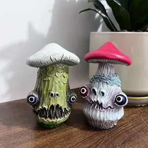 Weird Mushroom Sculpture Resin Handicrafts Humorous Display Pieces for Tabletop Decorations Quirky Art for Shelves Desks Compact Size Easy to Display whimsical home decor