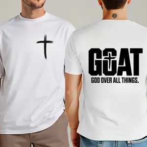 Goat God Over All Things Shirt, Christian Shirt, Religious Season Tee, Christian Tee, Bible Verse Tee, Faith T-Shirt, GOAT Jesus Shirt