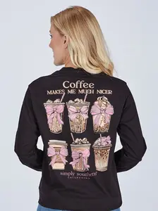 Simply Southern Nicer Coffee Long Sleeve T-Shirt