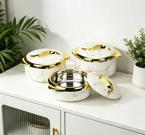 Essential 3-piece kitchen set: insulated food bowl, stainless steel food warmer with lid, keeps food hot or cold, suitable for outdoor picnics and daily use