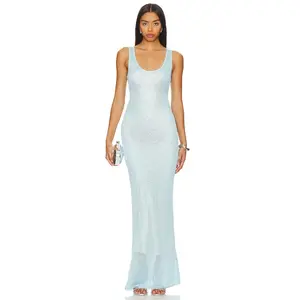 ASTA RESORT Ana Dress - Baia Blue Sequin Baby Blue Sequin