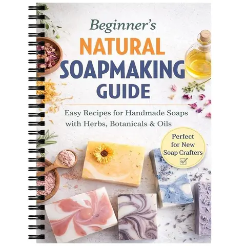 Natural Herbal Soap Making Notebook for Beginners, DIY with Herbs, Spices & Essential Oils, Adult Journal, Perfect for Crafting Enthusiasts
