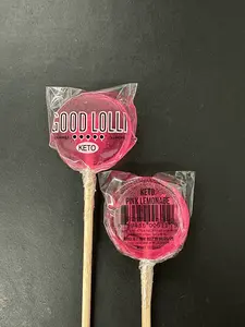 Keto Pink Lemonade Lollipop - Gourmet Lollipop - All Natural Color