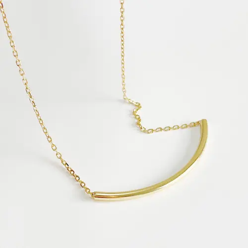Thin square tube necklace, LH 100