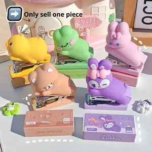 Mini stapler with 1 piece/400 staples, portable office staple book for children's home use, cute student stapler, suitable for home school office use, Office Stationery Supplies