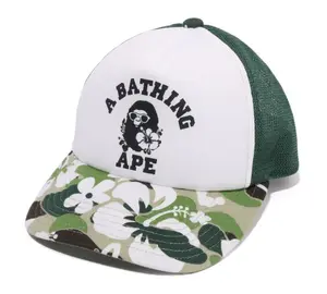 Bape Ape Head Resort Camo Trucker Hat ABC Green Camo