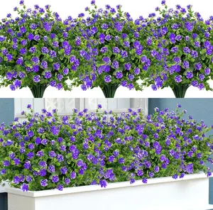 20 Bundles UV-Resistant Artificial Eucalyptus Faux Greenery Shrubs, Outdoor Fake Plants for Garden, Patio & Pot Decor, Home Room Decor Supplies