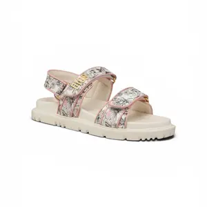 Christian Dior Canvas Sandals Dioract Multicolor Size 37.5