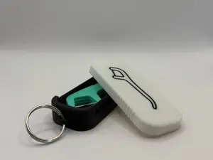 Slide Floss Case Keychain Compact Dental Floss Holder with Upgraded Sliding Lid Pocket Organizer for Travel EDC