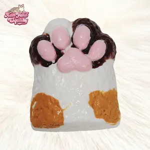 Cat Paw Squishy, Handmade taba squishy, Food-Grade Silicone Slow-Rising Rebound Squishy, Sticky Squeeze Toys Gift, Fidget Toys for Stress Relief, Non-Toxic Sensory Toys (2.65oz/75g)