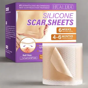 SILICONE SCAR SHEETS (1.6x60 Inches), Skin care patches, scar roll care, skin-friendly, breathable and natural, can be freely cut to size and reused