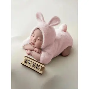 Baby Easter Bunny Photo Props Newborn Photography Outfits Girl Boy Animal Costume Set Newborn Baby Photo Shoot Outfits Girl Boy Photography Props
