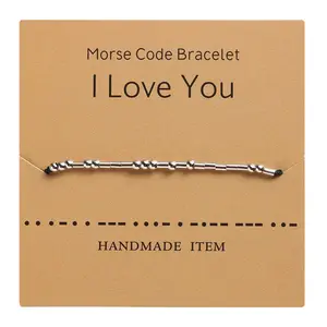 I love you - Morse code alphanumeric couple bracelet/ring, versatile for everyday wear and suitable as a gift.