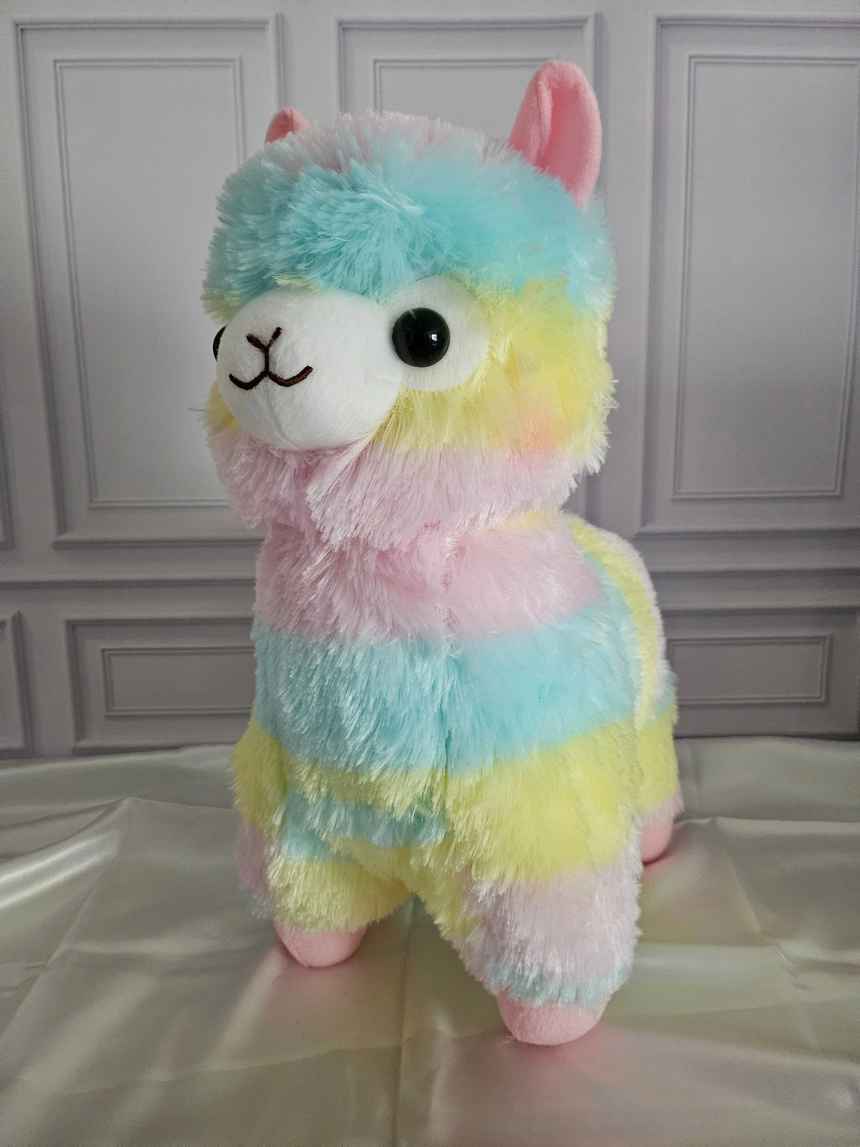 Extra Large Alpacasso - Classic Rainbow - Adorable 40cm Alpaca Plush