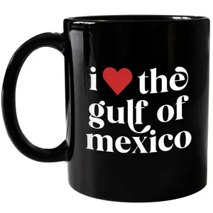 Retro I Love Gulf of Mexico Mug, Support Mexico Gift Mugs, Liberal Coffee Cup, Map Lover Mug, Ceramic Coffee 11Oz 15Oz Mug Gifts