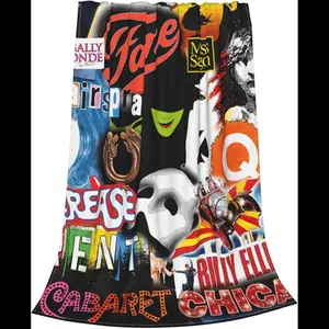 Broadway Movie Musical Soft Cozy Throw Blanket For Bed Car Couch Living Room Travel X,Flannel Throw, Soft Cozy, Lightweight Warm, Comfortable, Couch Bed Use, Home Decor, All Season, Gift Idea