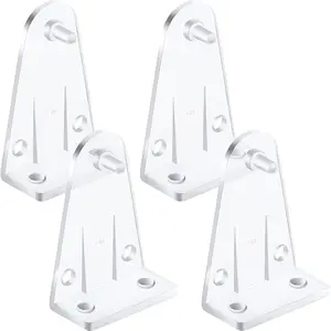 Maitys Blinds Hold Down Brackets Clear Plastic Blind Brackets Hold Replacements for 2 Inch Horizontal Blind Shades Windows Doors(4 Pieces)