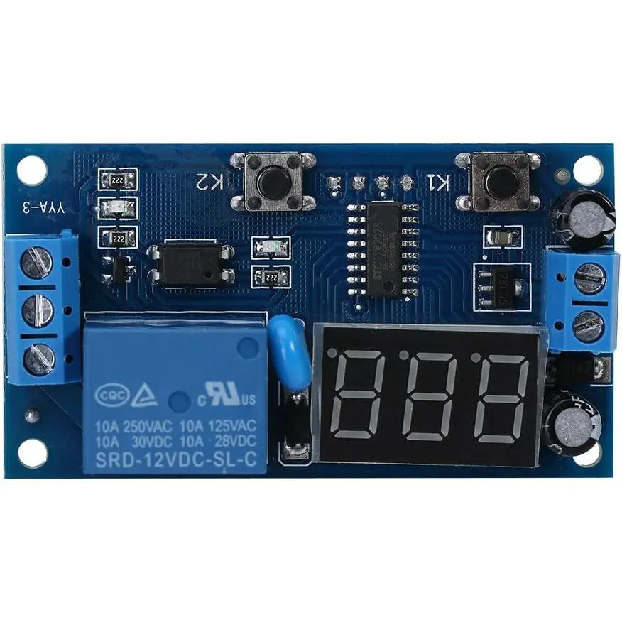 DC 12V Infinite Cycle Delay Timing Timer Relay ON Off Switch Loop Module with LED Display