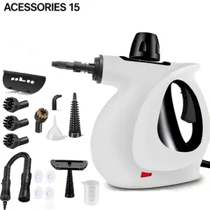 1050W High-power Handheld Multifunctional Pressurized Steam Cleaner, equipped with a safety lock and 15 accessories, features continuous steam output, suitable for kitchens, bathrooms, windows, floors, furniture, kitchen appliances and other scenarios.