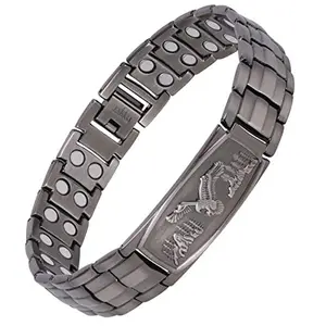 Men's Copper Bracelet,Eagle Magnetic Therapy Bracelet for Men, 3800 Gauss for Arthritis Relief and Pain Management, Health Jewelry, Adjustable Tool