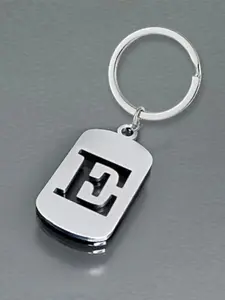 Stainless Steel Keychain, 26 Letters Engraved Keychain Pendant, Stylish Minimalist Design Keychain for Men's Backpacks, Car Accessories, and Gift Ideas