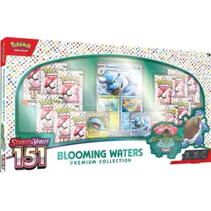 Pokemon 151 - Blooming Waters Special Collection - Enhanced Collection with New Cards - Collectible Card Game Box