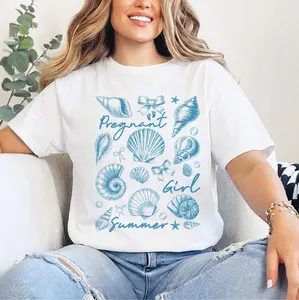 Comfort Colors® Summer Pregnancy Announcement Shirt Beach Pregnancy Announcement Shirt Summer Baby Shower Tshirt Pregnancy Reveal Shirt Baby Reveal Tee