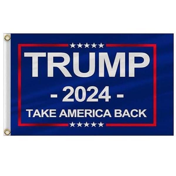2 Bandiere USA 3x5 Piedi - Re-Elect Trump 2020 Keep America First - Multicolore Poliestere