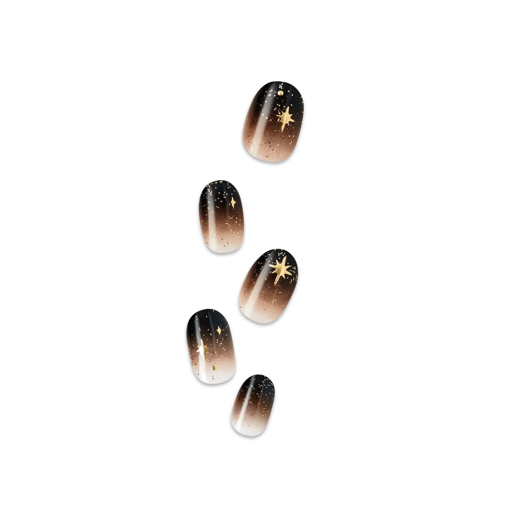 Impress Design No Glue Fake Press On Nails - Corporate Girl | Design, Black, Short, Oval, Manicure