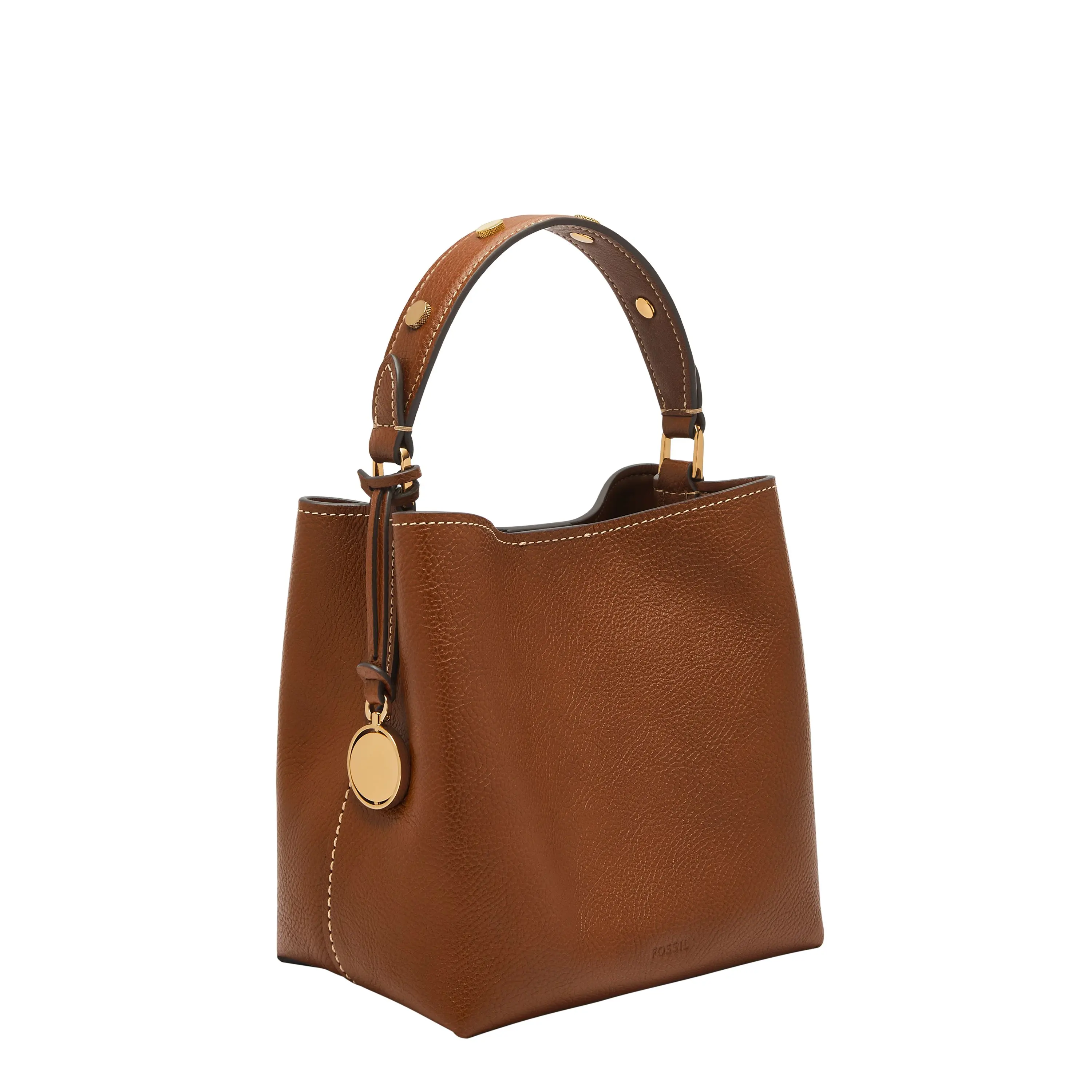 Fossil Mini Leather Bucket Bag • Brown • Crossbody • Excellent Condition Fossil Women main image 4