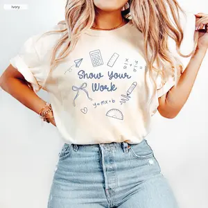 Comfort Colors Show your work Math teacher shirt Funny shirt for Math teacher, Math Teacher Gift, Mathematics Shirt, Teacher Tee, Comfort colors Cotton Knit Light Top