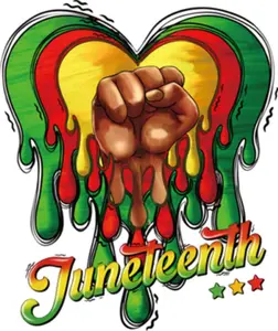 Juneteenth  image multicolored DTF Transfer